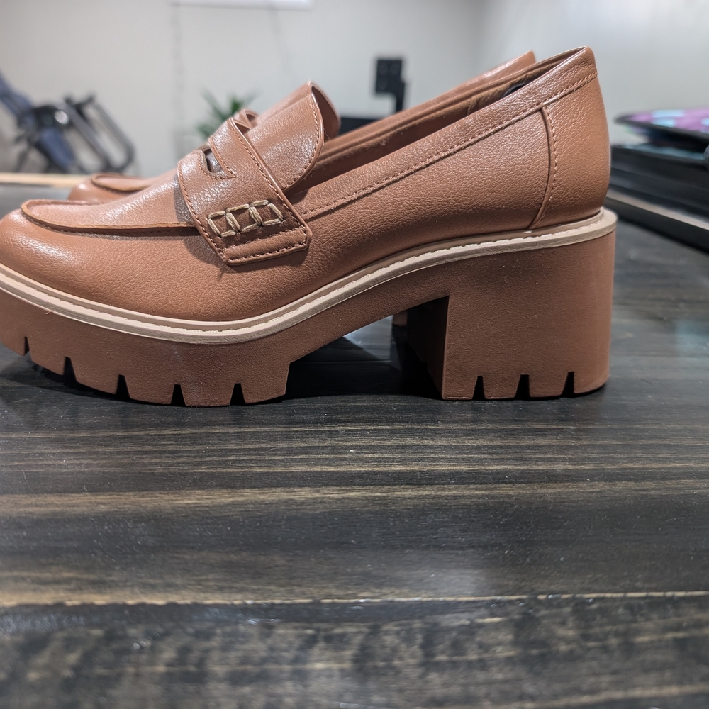 Chic Brown Platform Loafers